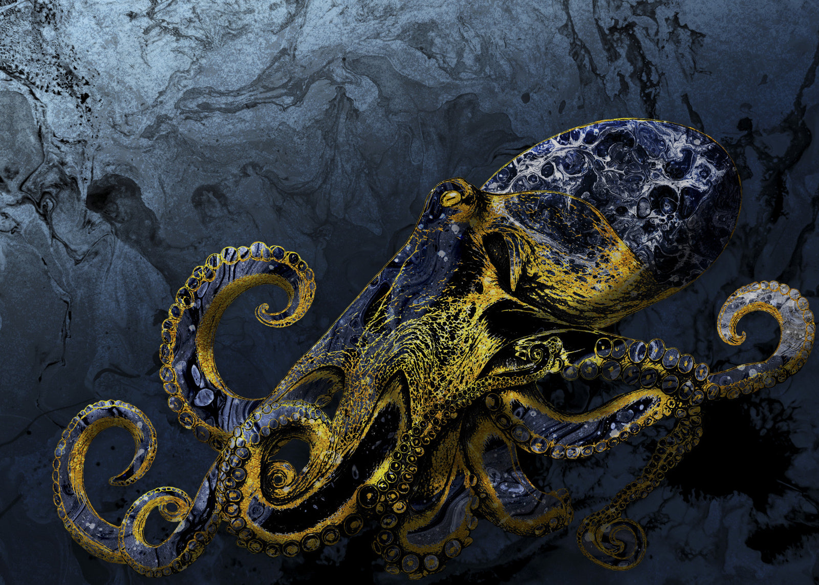 Octopus Majesty Wall Mural