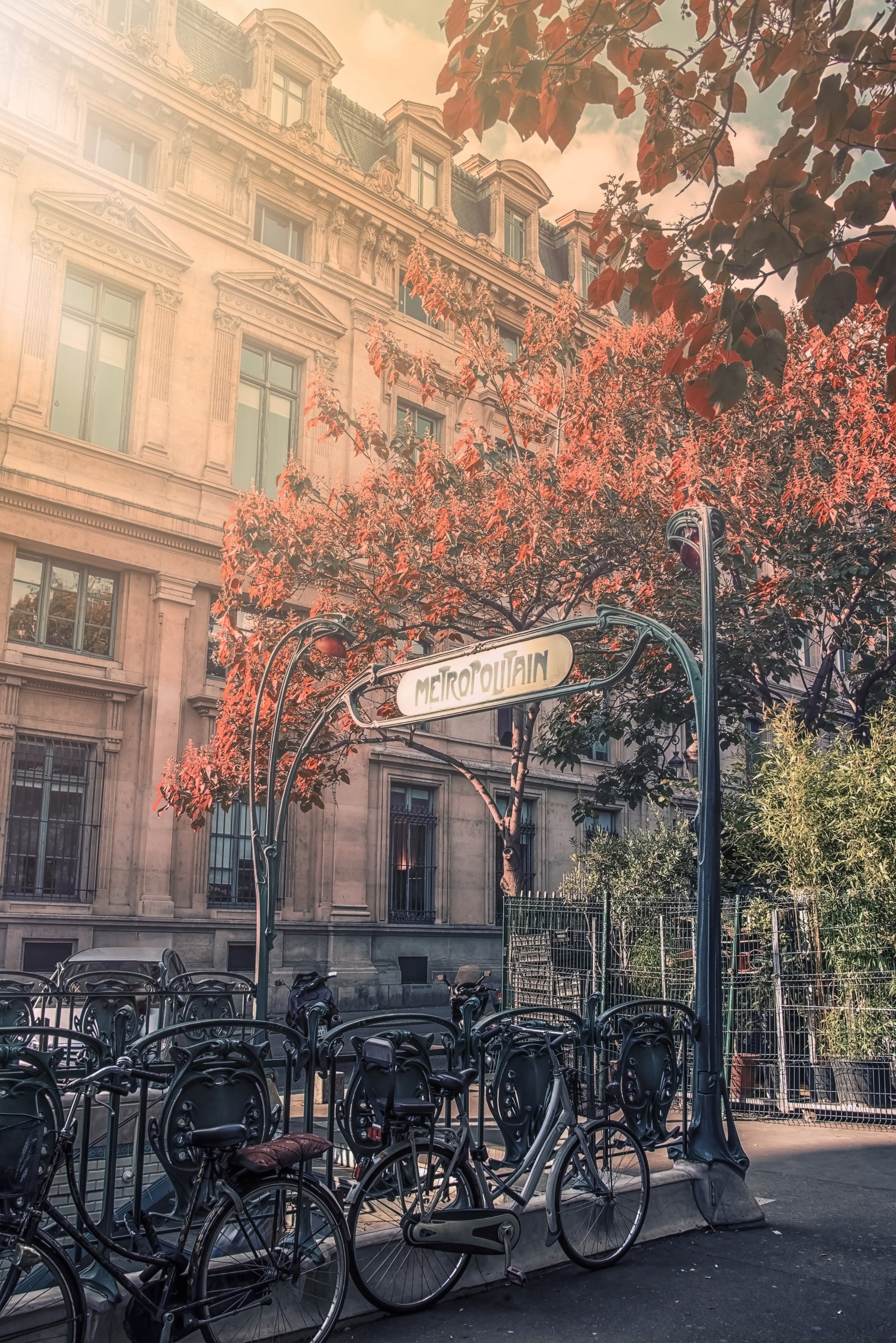 Parisian Metro Charm Wall Mural in your room — zoomed