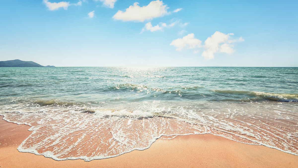 Serene, pristine beach Wall Mural in your room — zoomed