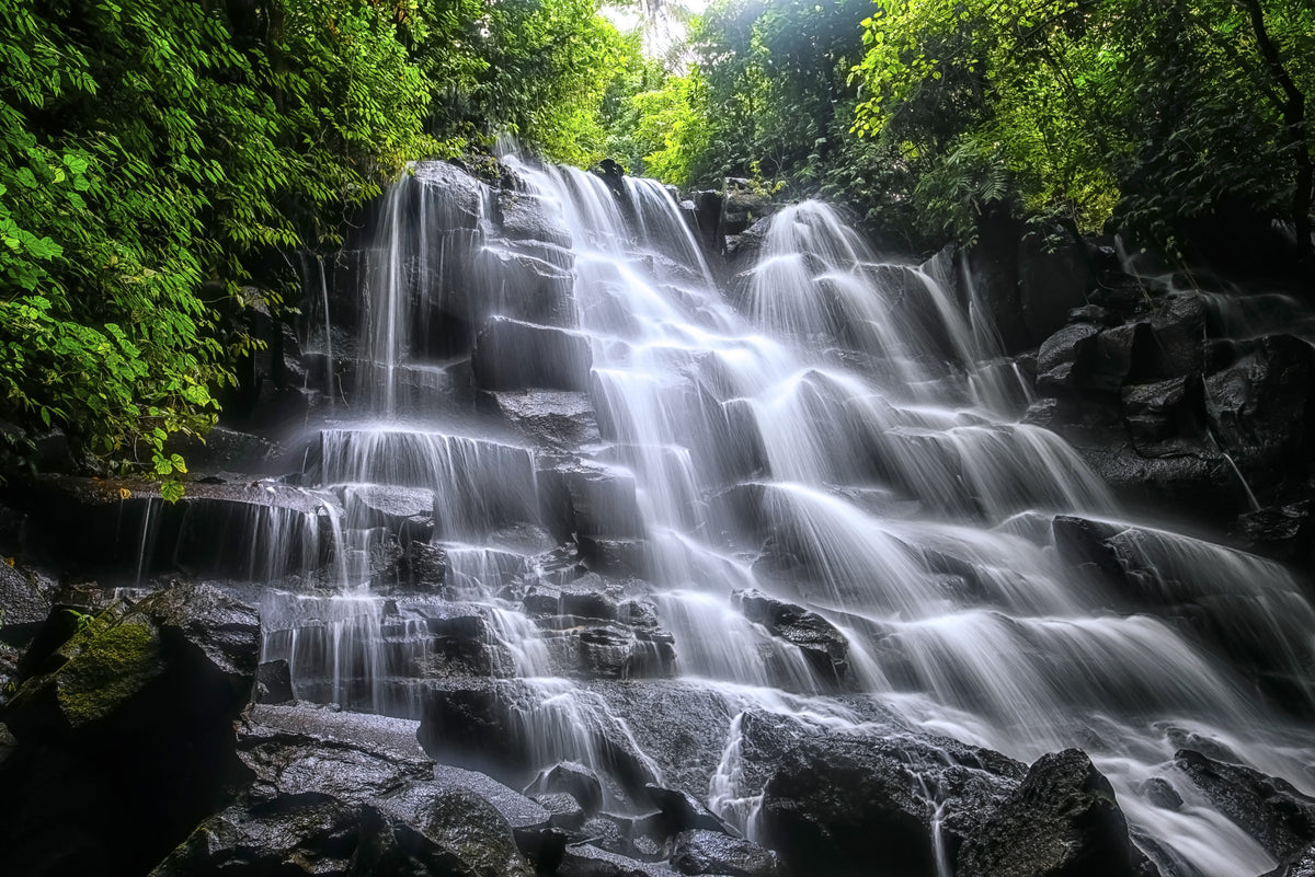 Cascading Serenity Wall Mural in your room — zoomed