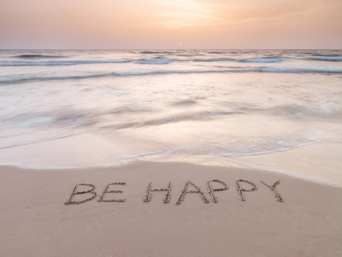 Coastal Affirmation Wall Mural in your room — zoomed