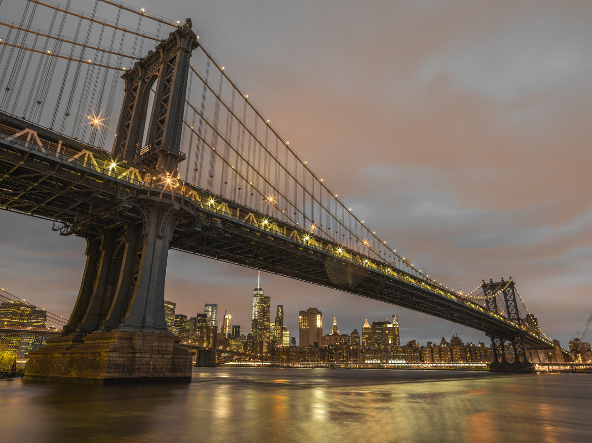 Manhattan Dusk Wall Mural in your room — zoomed