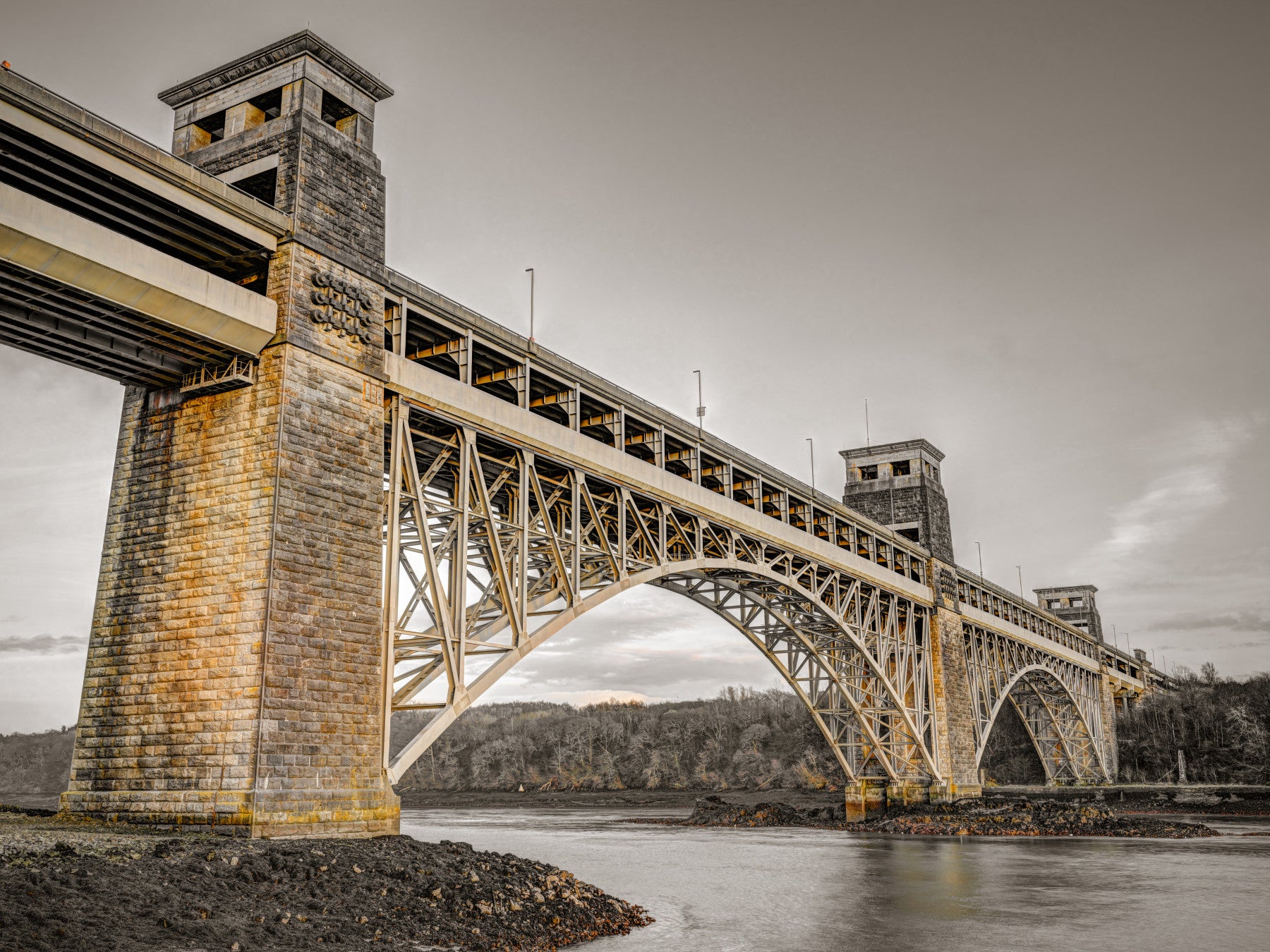 Britannia Bridge Wall Mural in your room — zoomed