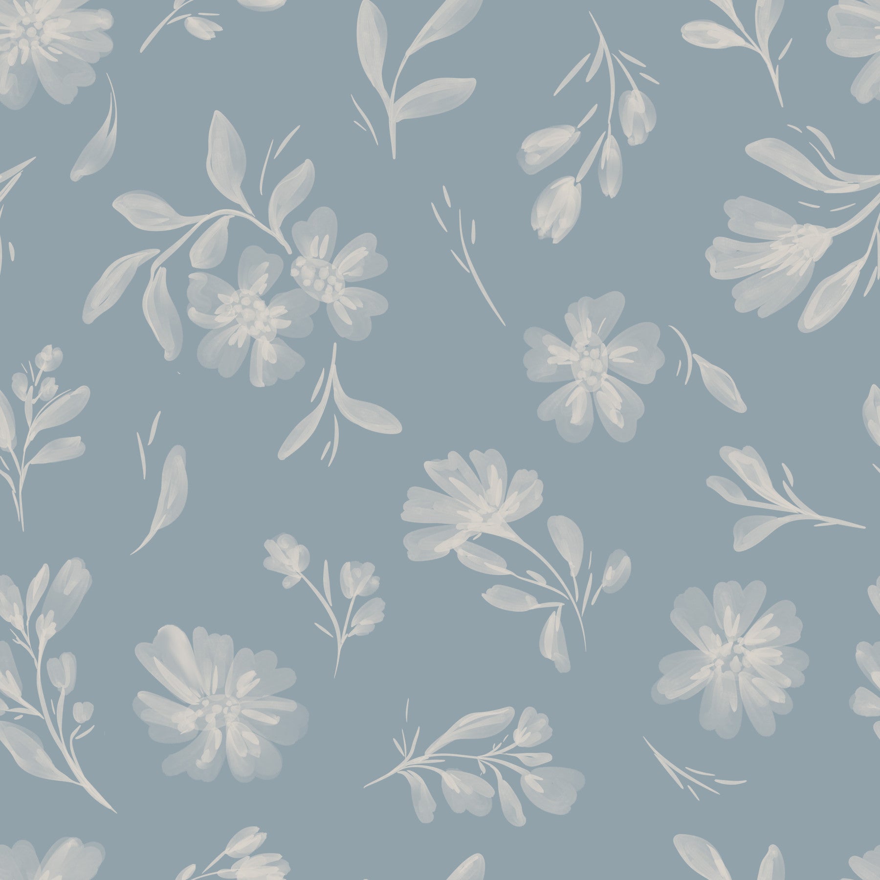 Powder Blue Bloom Wallpaper⁠