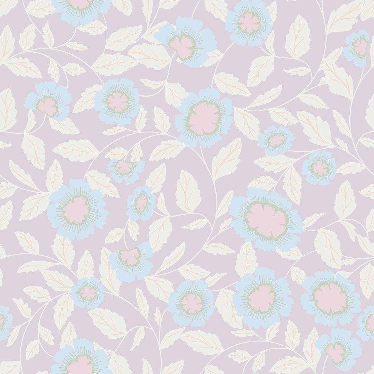 pastel Floral Serenity Wallpaper⁠ in your room — zoomed