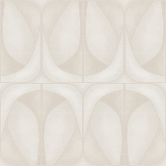 Softy Dèco Geometries -  Cloud Dancer Wallpaper⁠