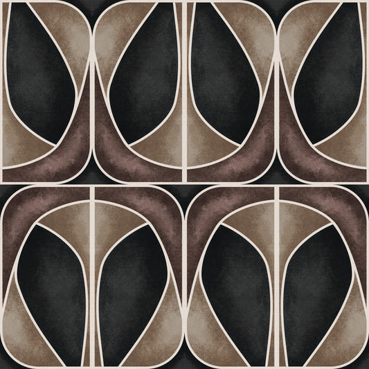 Softy Dèco Geometries -  Dramatic Charm Wallpaper⁠