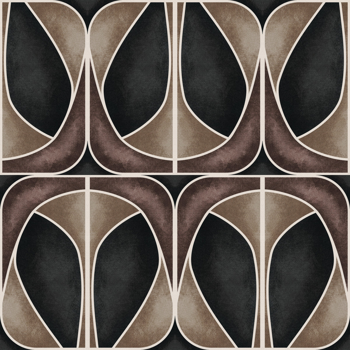 Softy Dèco Geometries -  Dramatic Charm Wallpaper⁠