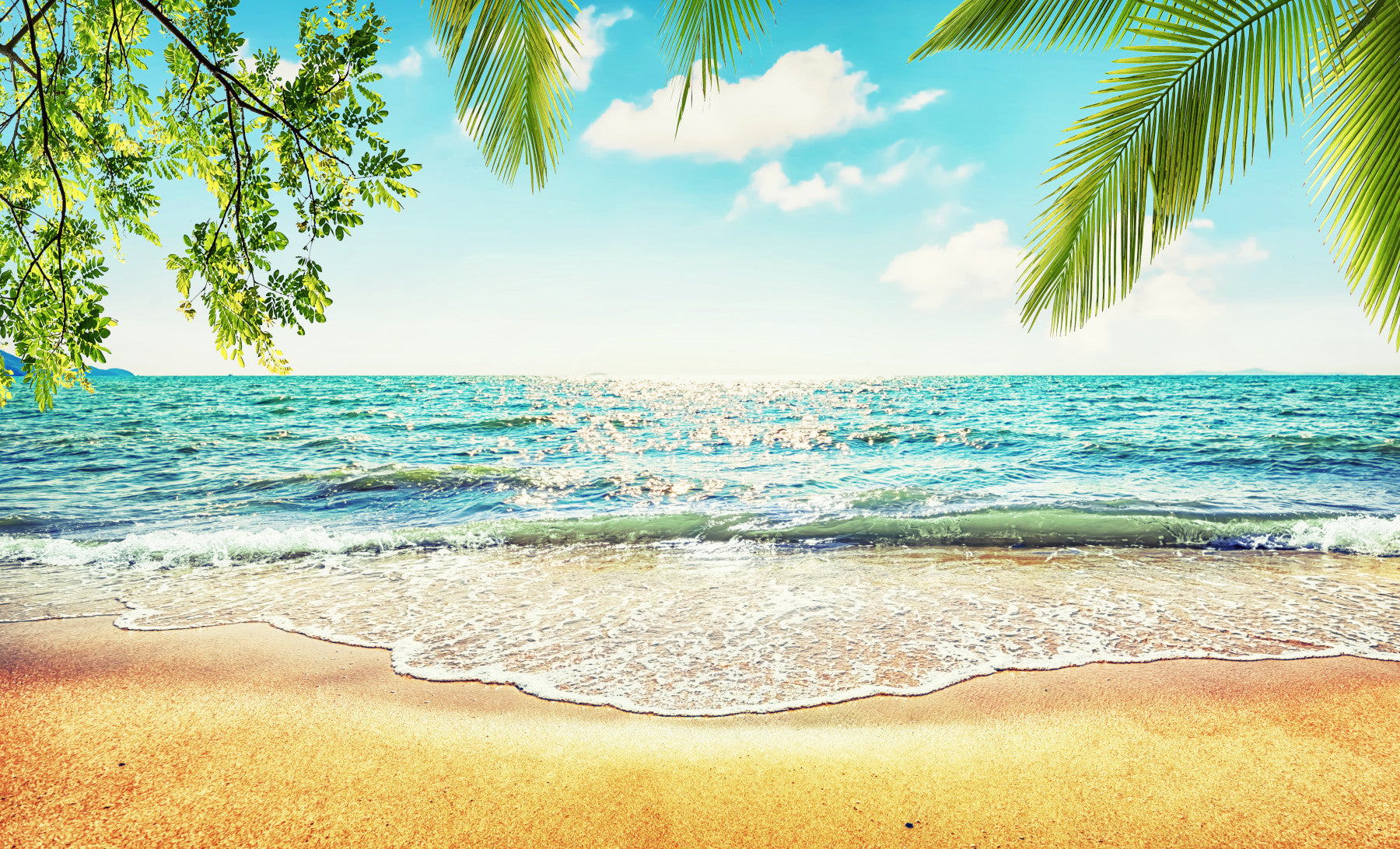 Coastal Beach Serenity Wall Mural