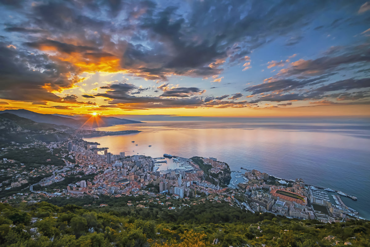 Monaco at Dawn Wall Mural in your room