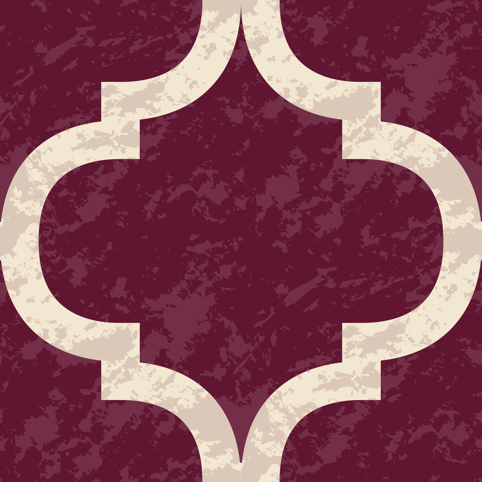 Moroccan Ogee - Cabernet Red Wallpaper⁠