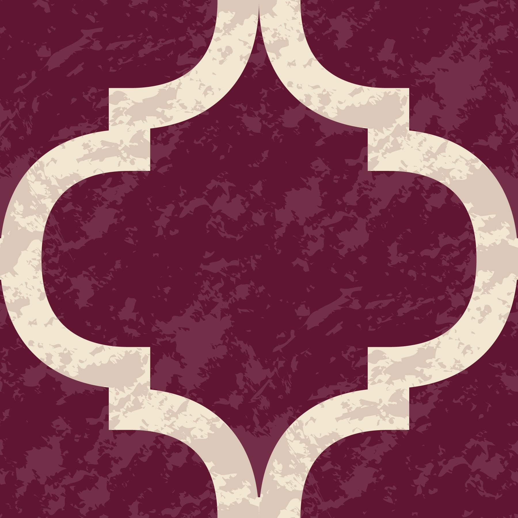 Moroccan Ogee - Cabernet Red Wallpaper⁠