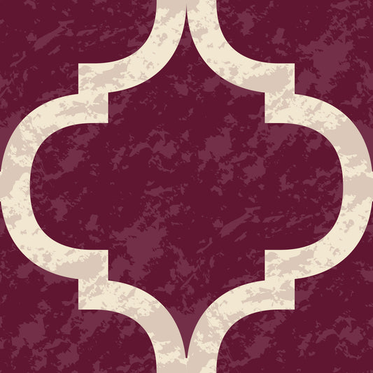 Moroccan Ogee - Cabernet Red Wallpaper‚Å†
