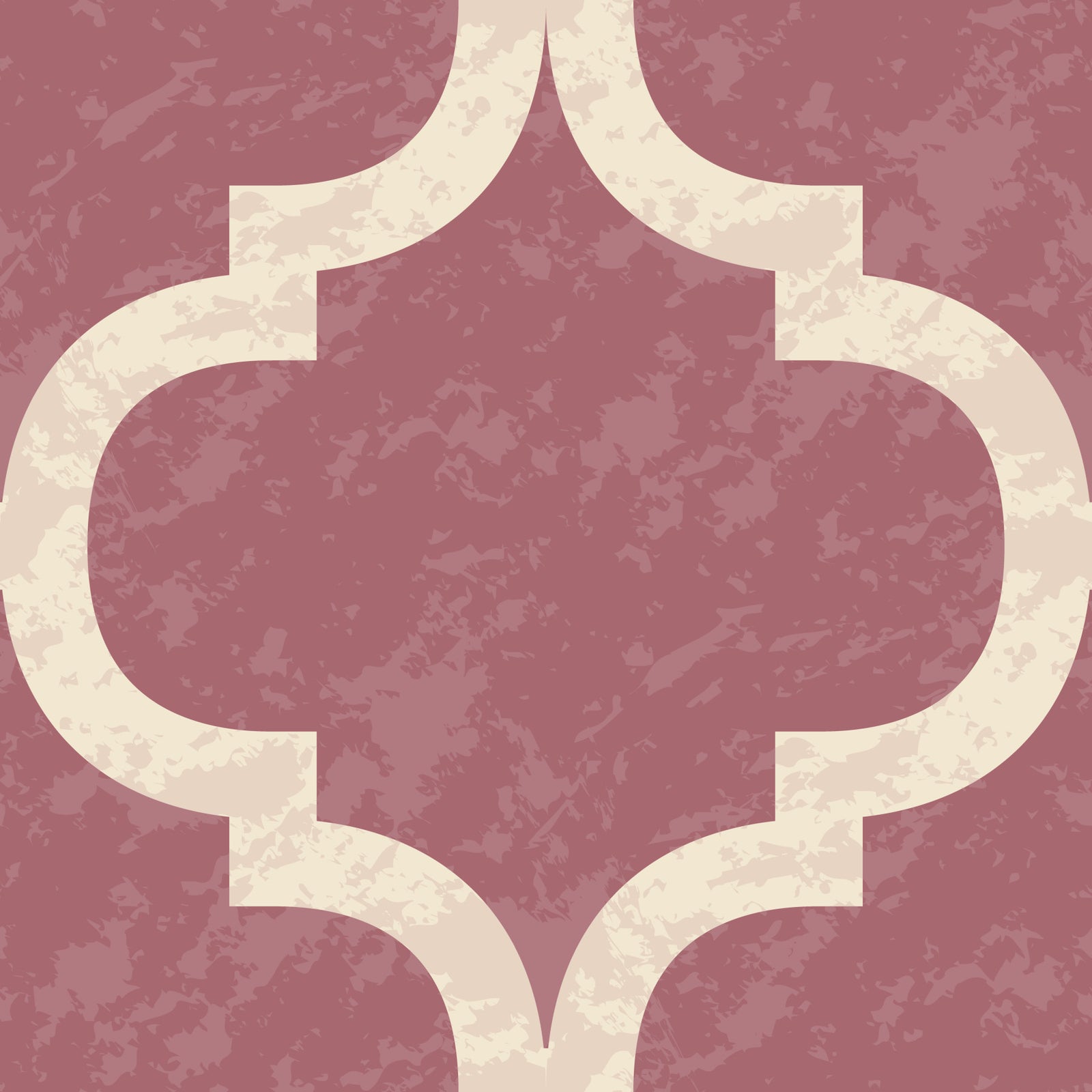 Moroccan Ogee - Vintage Rose Wallpaper⁠