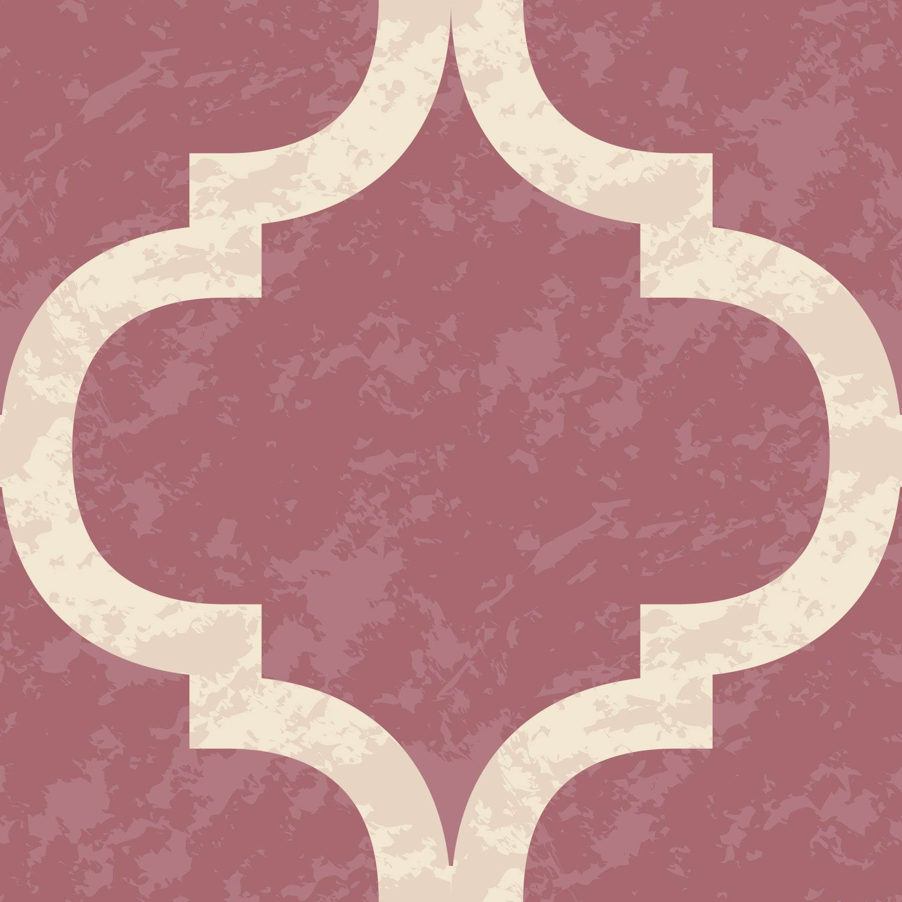 Moroccan Ogee - Vintage Rose Wallpaper⁠