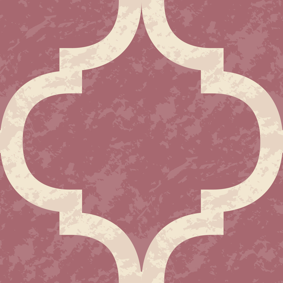 Moroccan Ogee - Vintage Rose Wallpaper⁠ in your room — zoomed