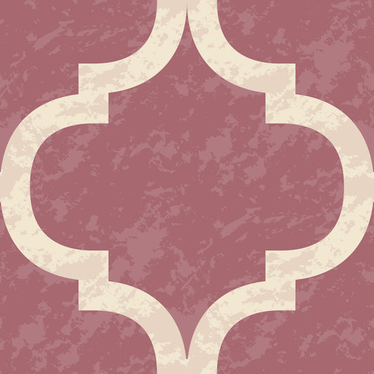 Moroccan Ogee - Vintage Rose Wallpaper⁠