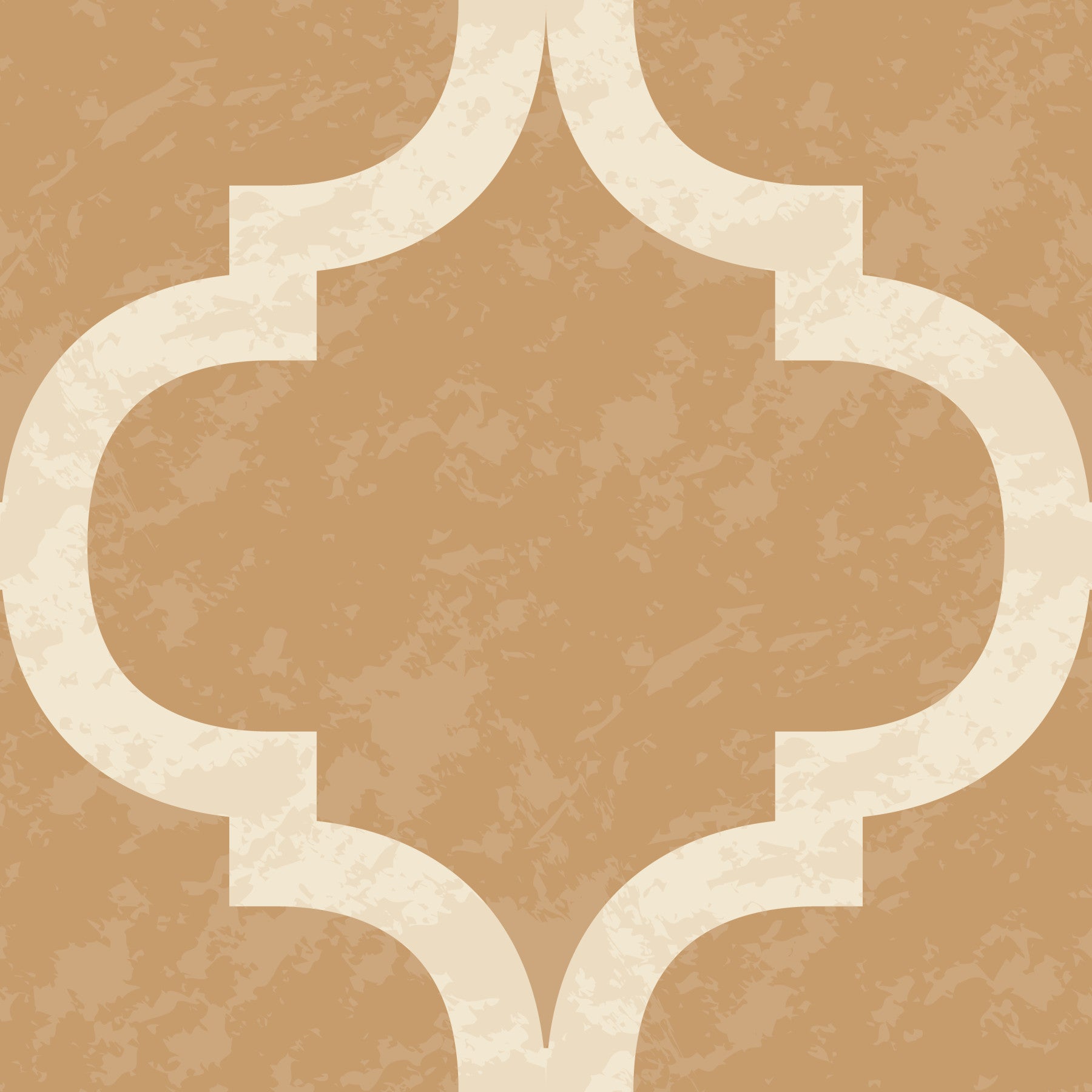 Moroccan Ogee - Golden Tan Wallpaper⁠ in your room — zoomed