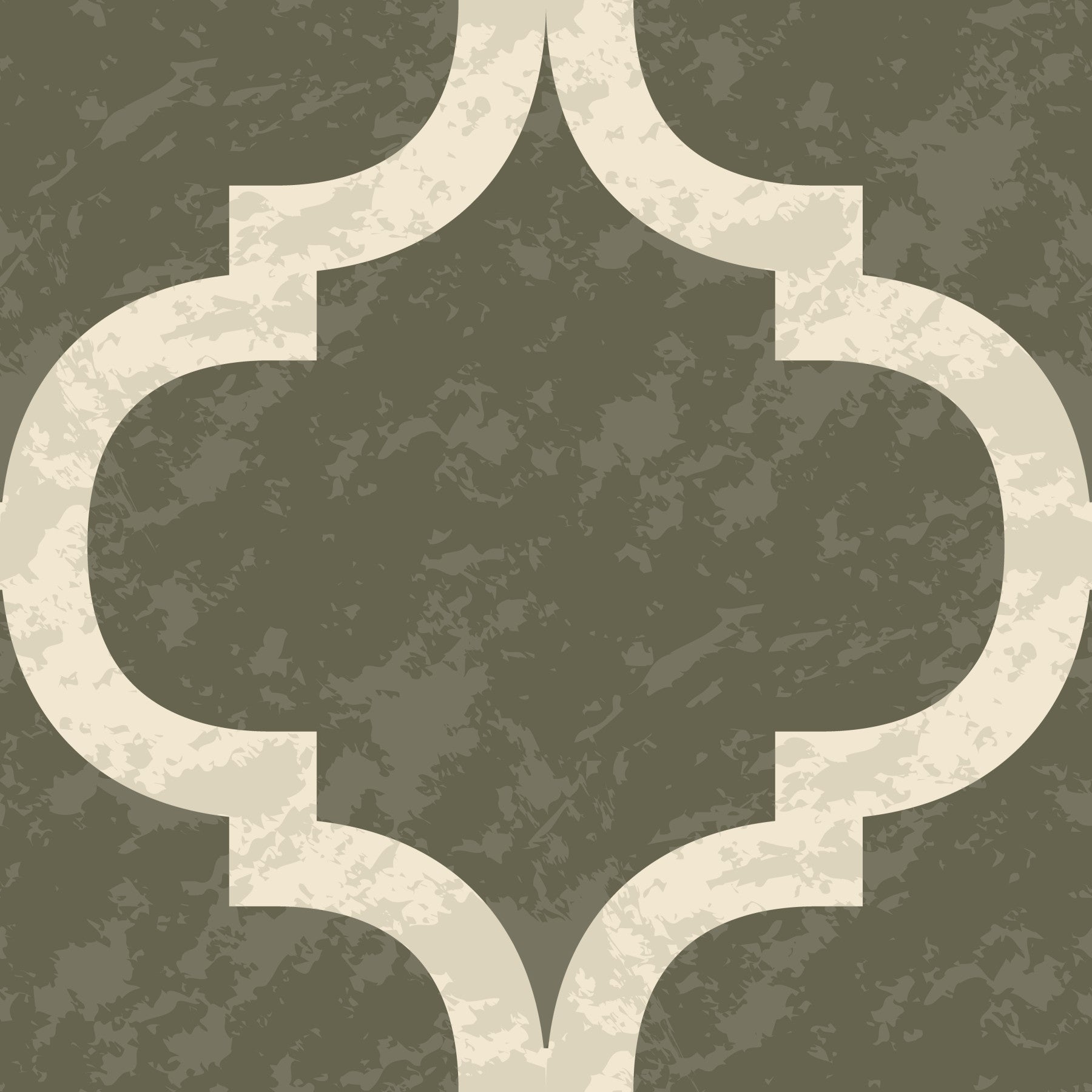 Moroccan Ogee - Dark Olive Wallpaper‚Å† in your room — zoomed