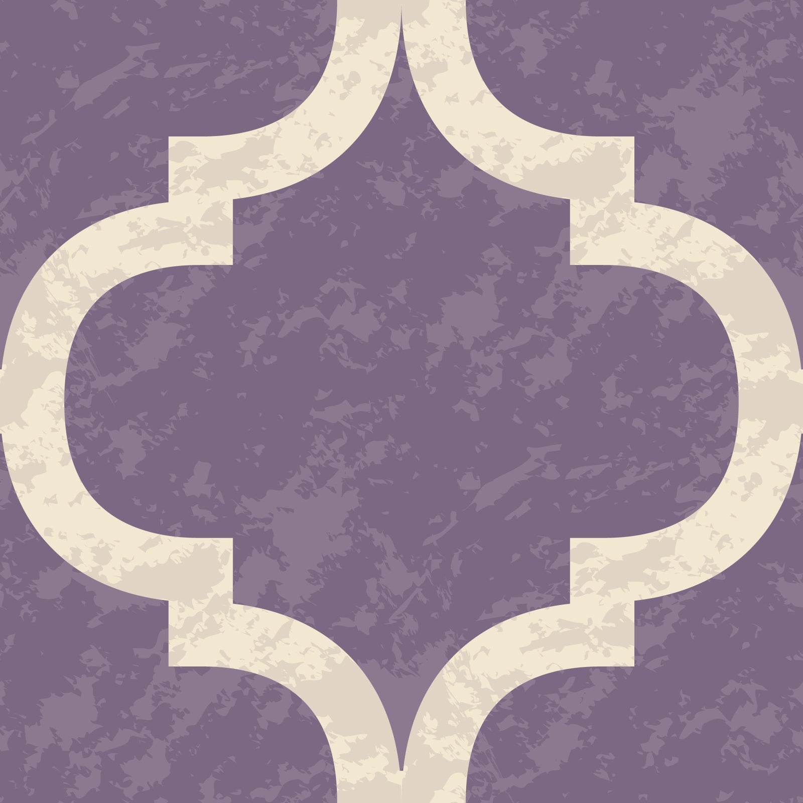 Moroccan Ogee - Grey Purple Wallpaper⁠