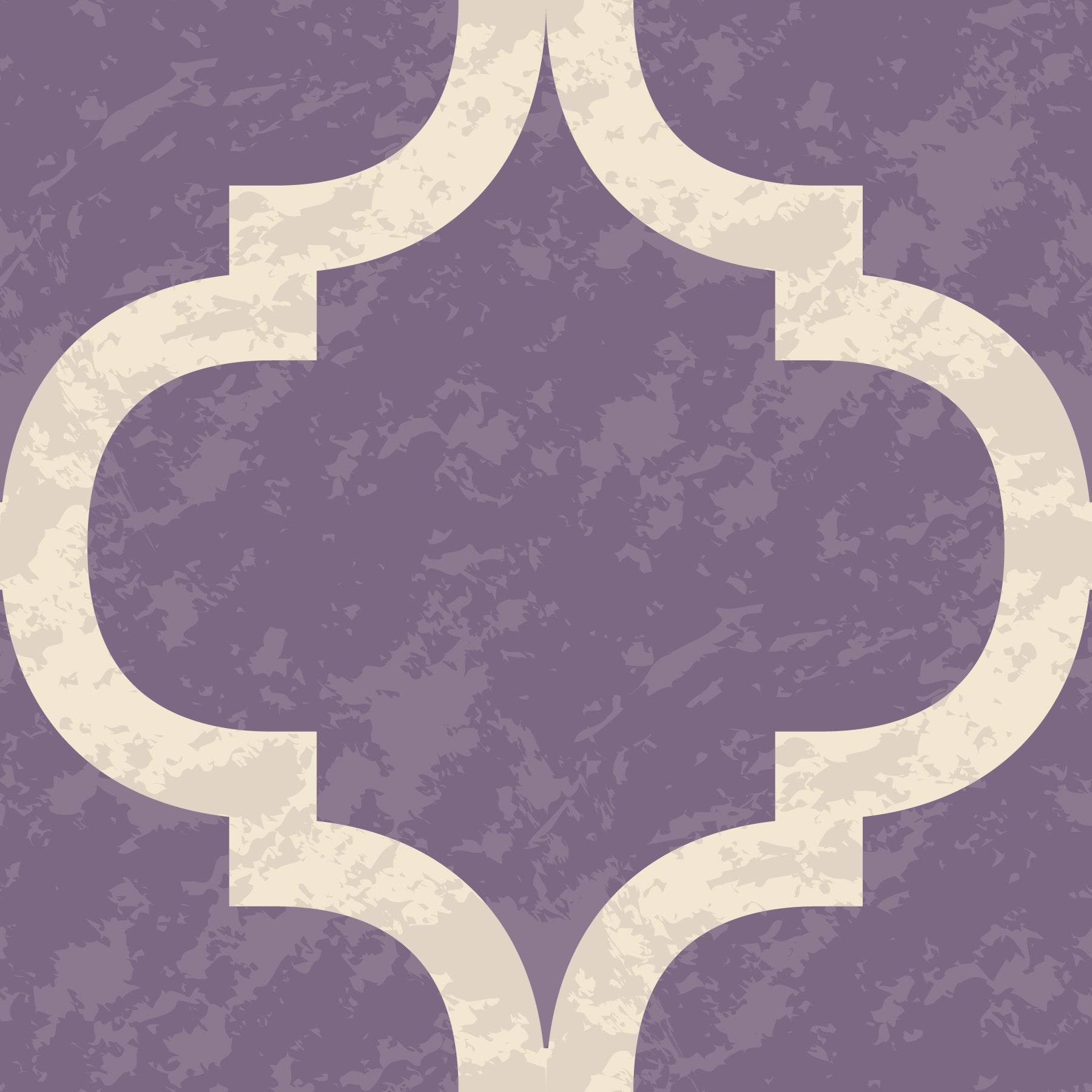 Moroccan Ogee - Grey Purple Wallpaper⁠ in your room — zoomed
