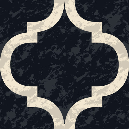 Moroccan Ogee - Ink Black Wallpaper⁠