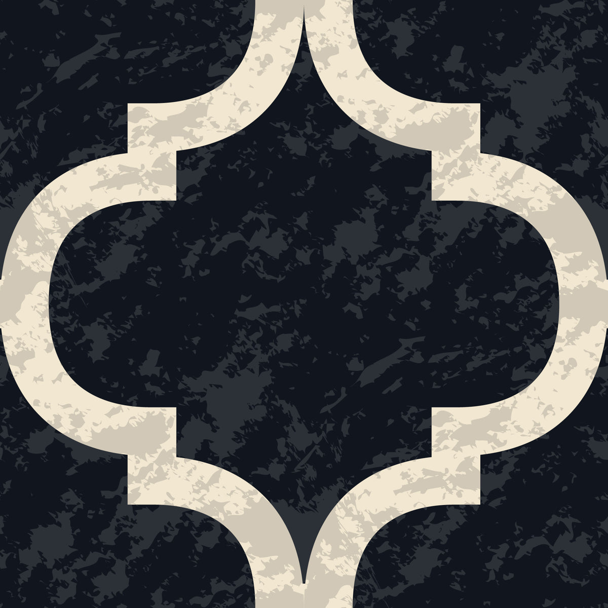 Moroccan Ogee - Ink Black Wallpaper⁠