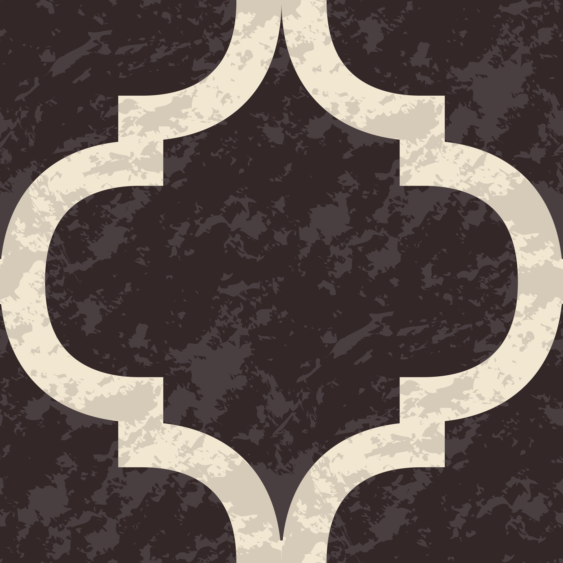 Moroccan Ogee - Black Cocoa Wallpaper‚Å†