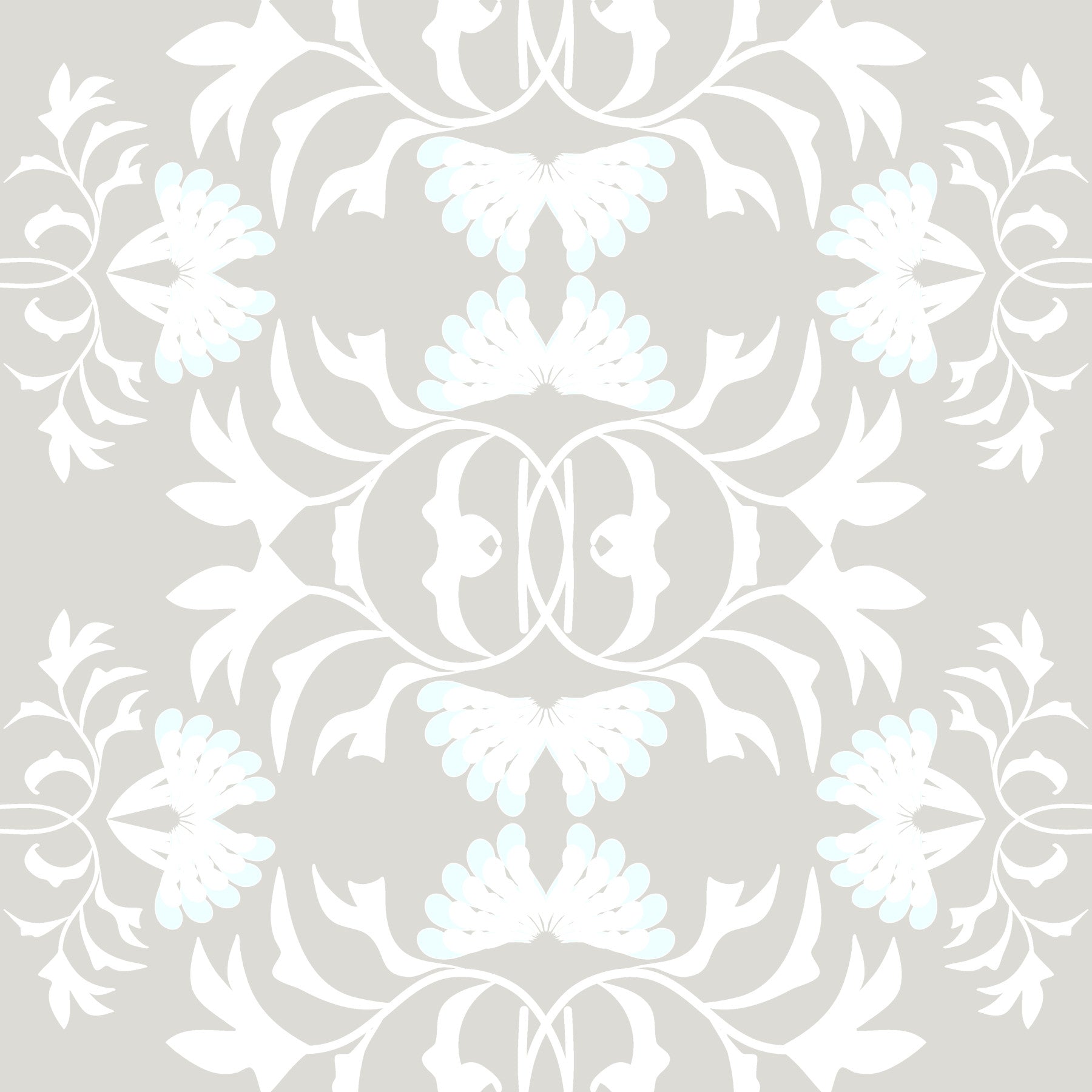 Floral Symmetry Wallpaper⁠ in your room — zoomed