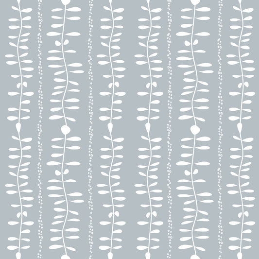 Leaves Cascade Gray Wallpaper‚Å†