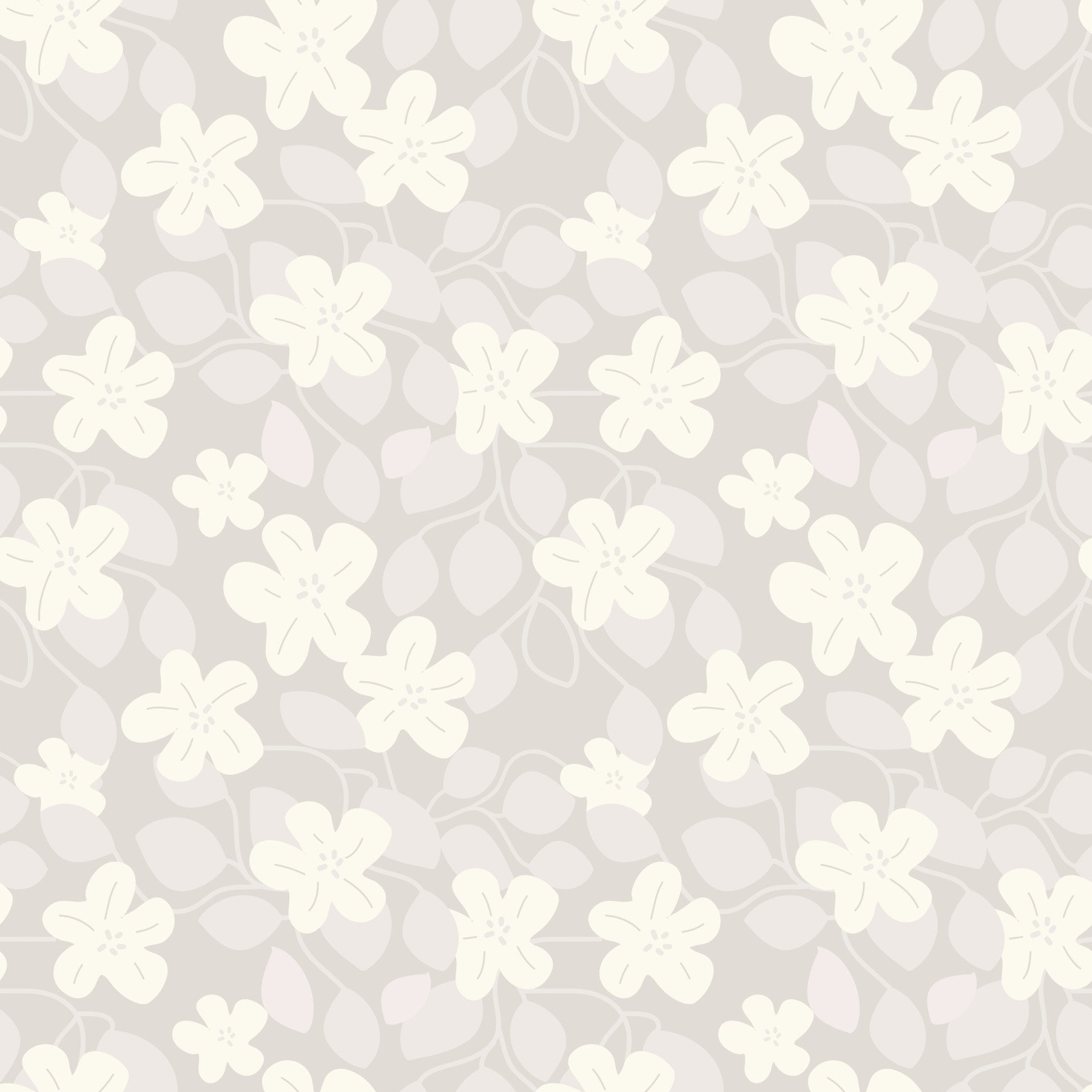 Delicate Floral Serenity Wallpaper⁠ in your room — zoomed