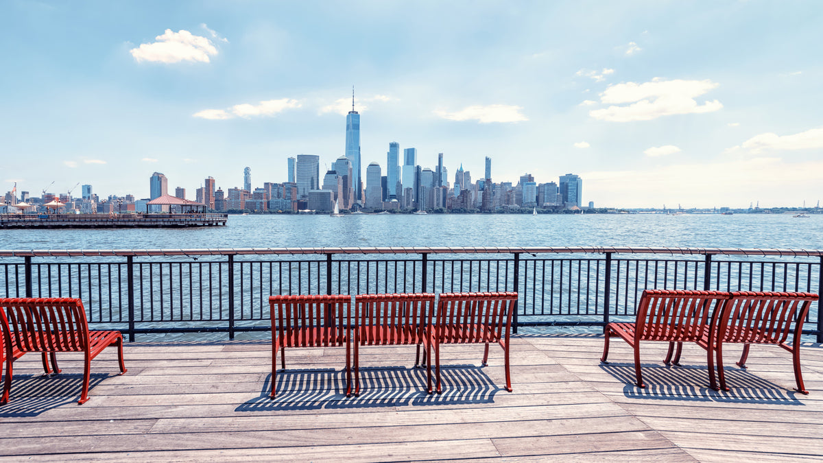City Skyline View Wall Mural in your room