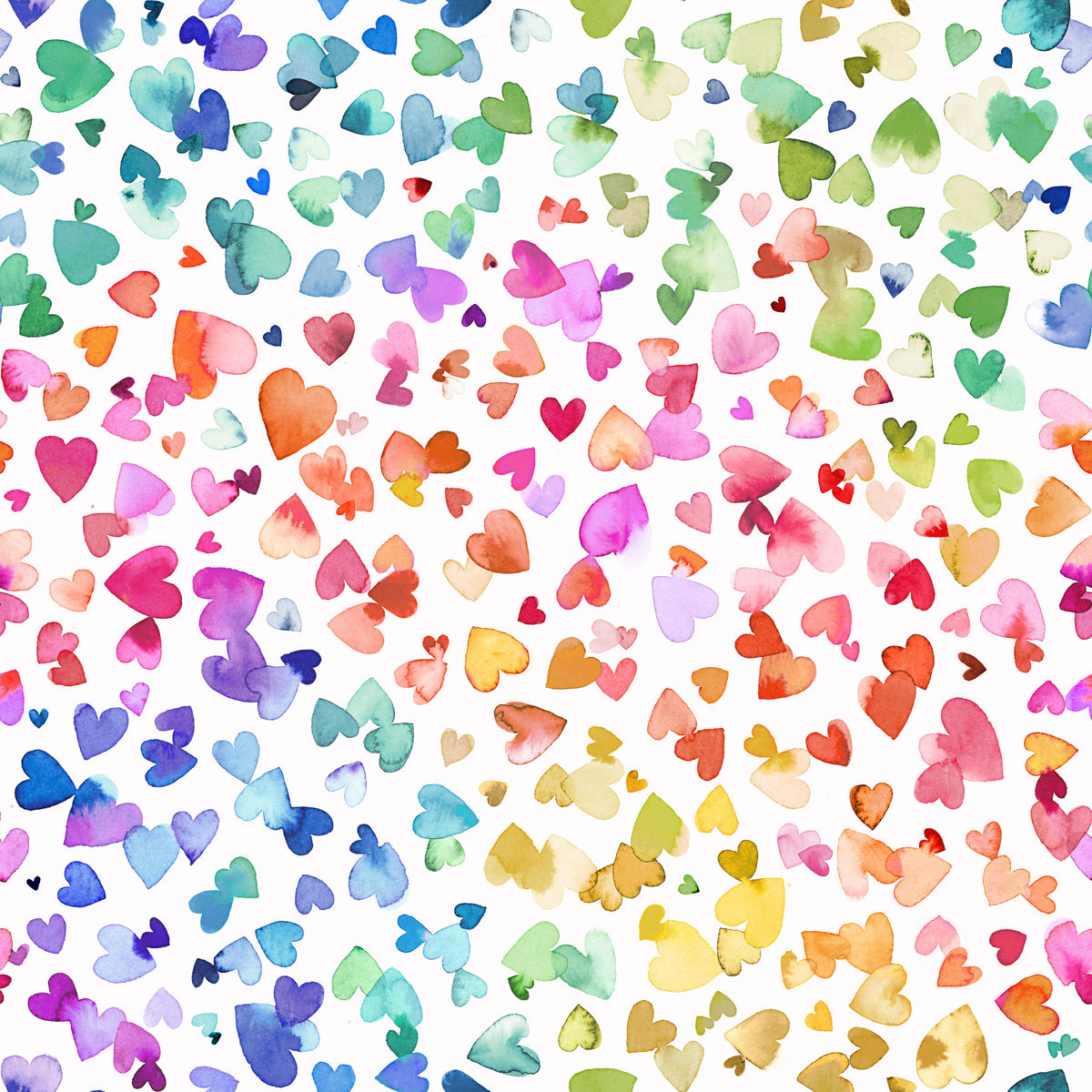 Watercolor Hearts Wallpaper⁠ in your room — zoomed