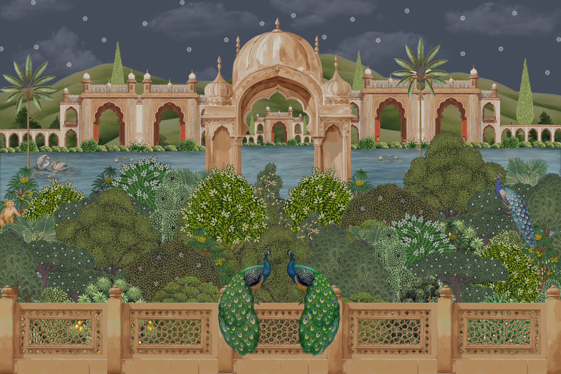 Mughal Moonlight Wall Mural
