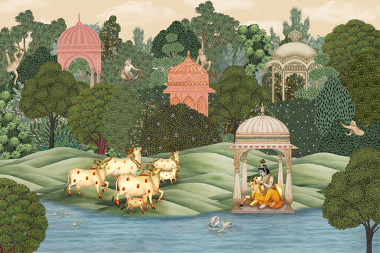 Krishna’s Sanctuary Wall Mural