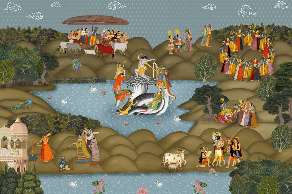 Kaliya Mardan Saga Wall Mural in your room