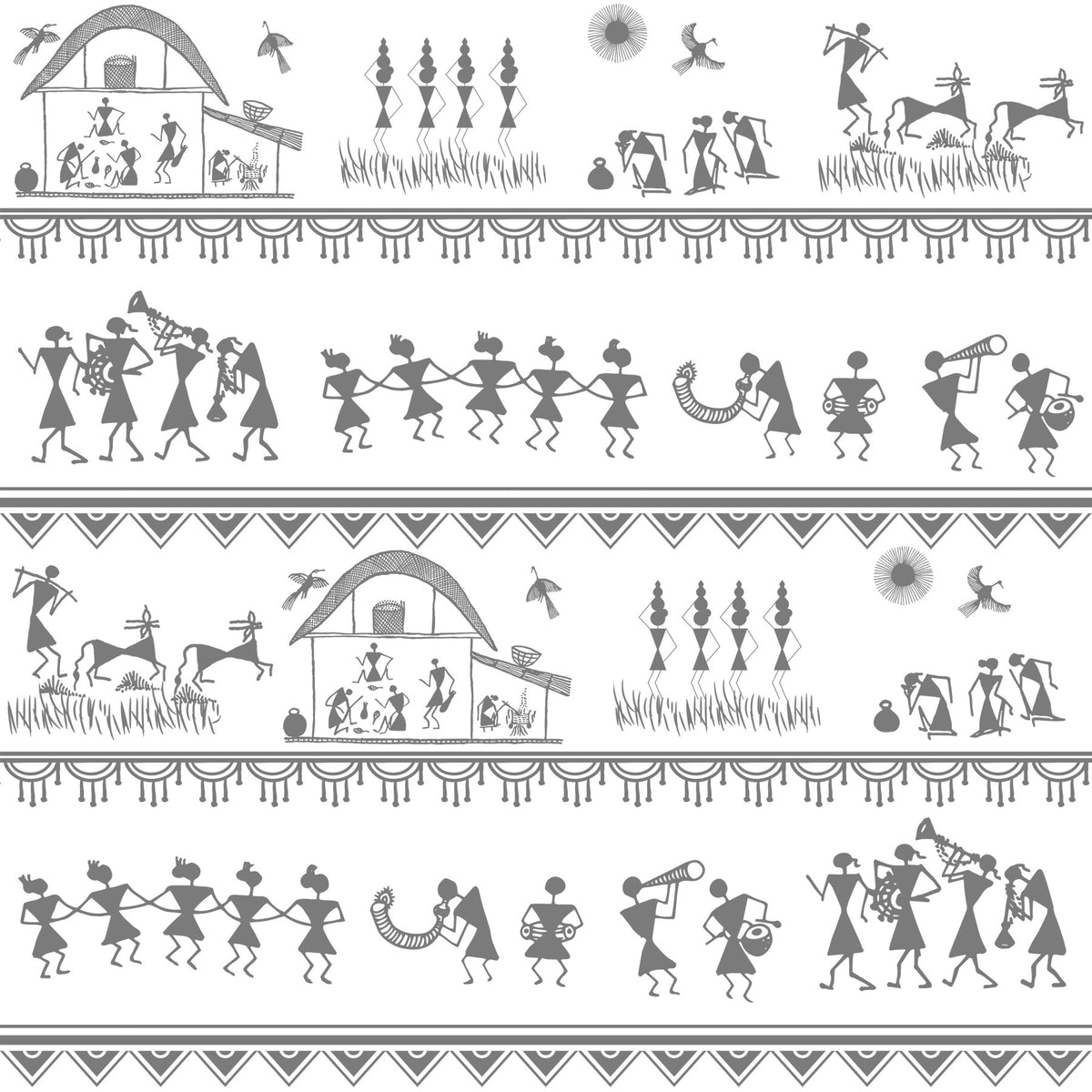 Rural Rhythm Wall Mural in your room