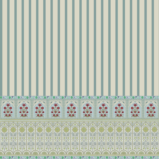 Striped Garden Border Wall Mural