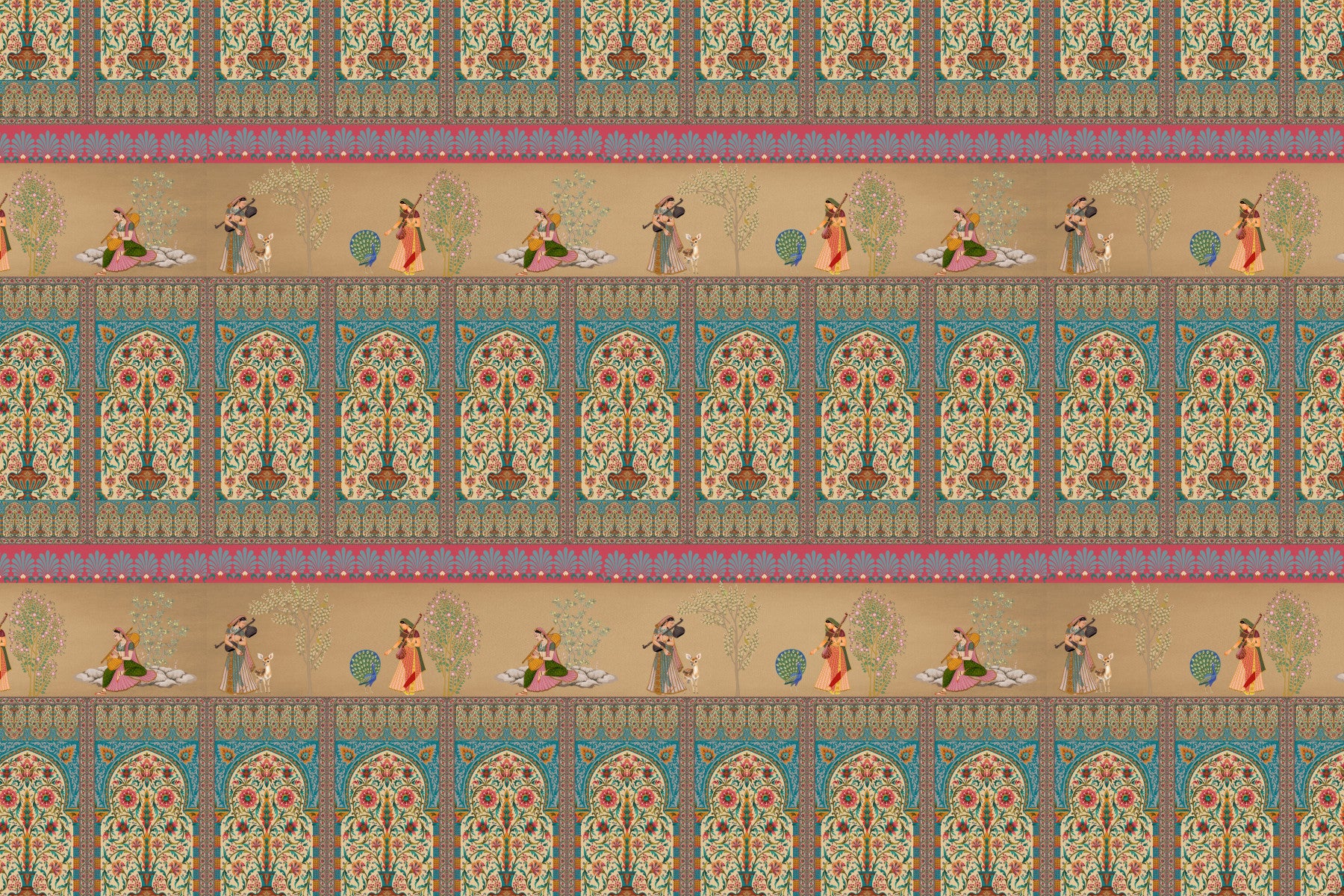 Courtly Serenade Wall Mural