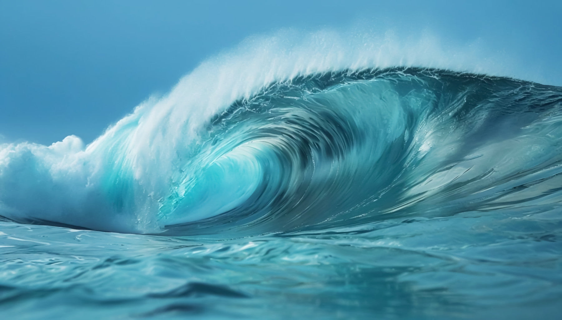 Ocean Wave Serenity Wall Mural