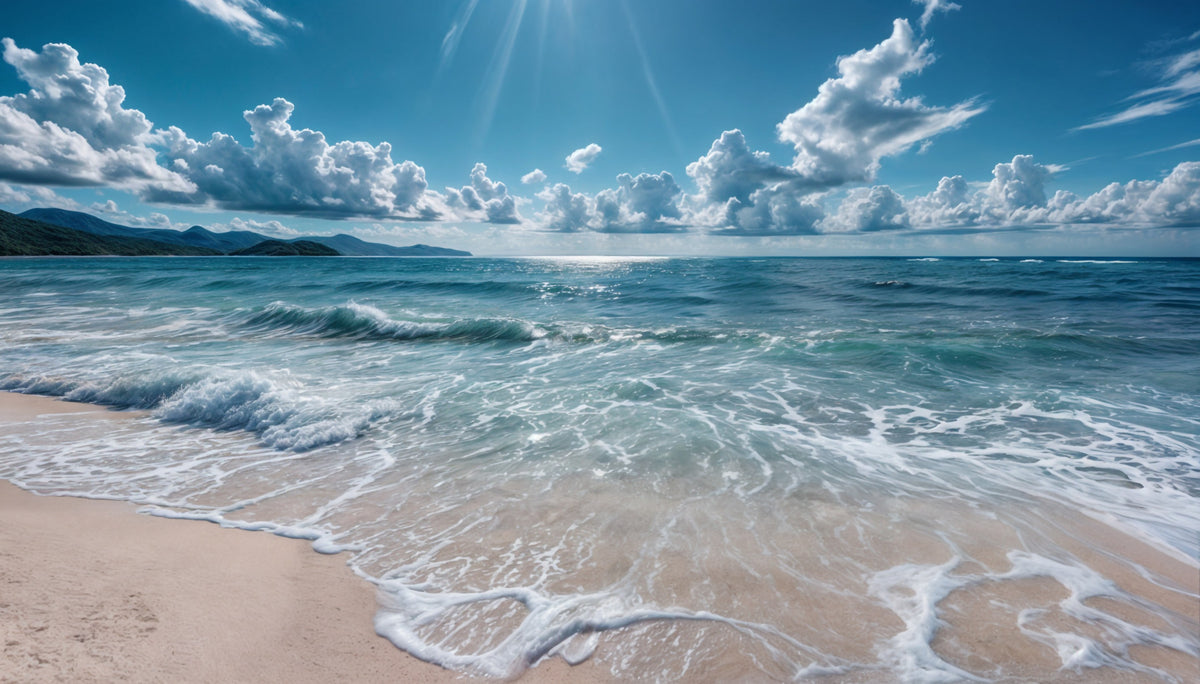 Azure Horizons Wall Mural in your room
