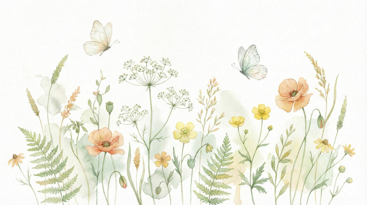 Meadow Whispers Wall Mural in your room — zoomed