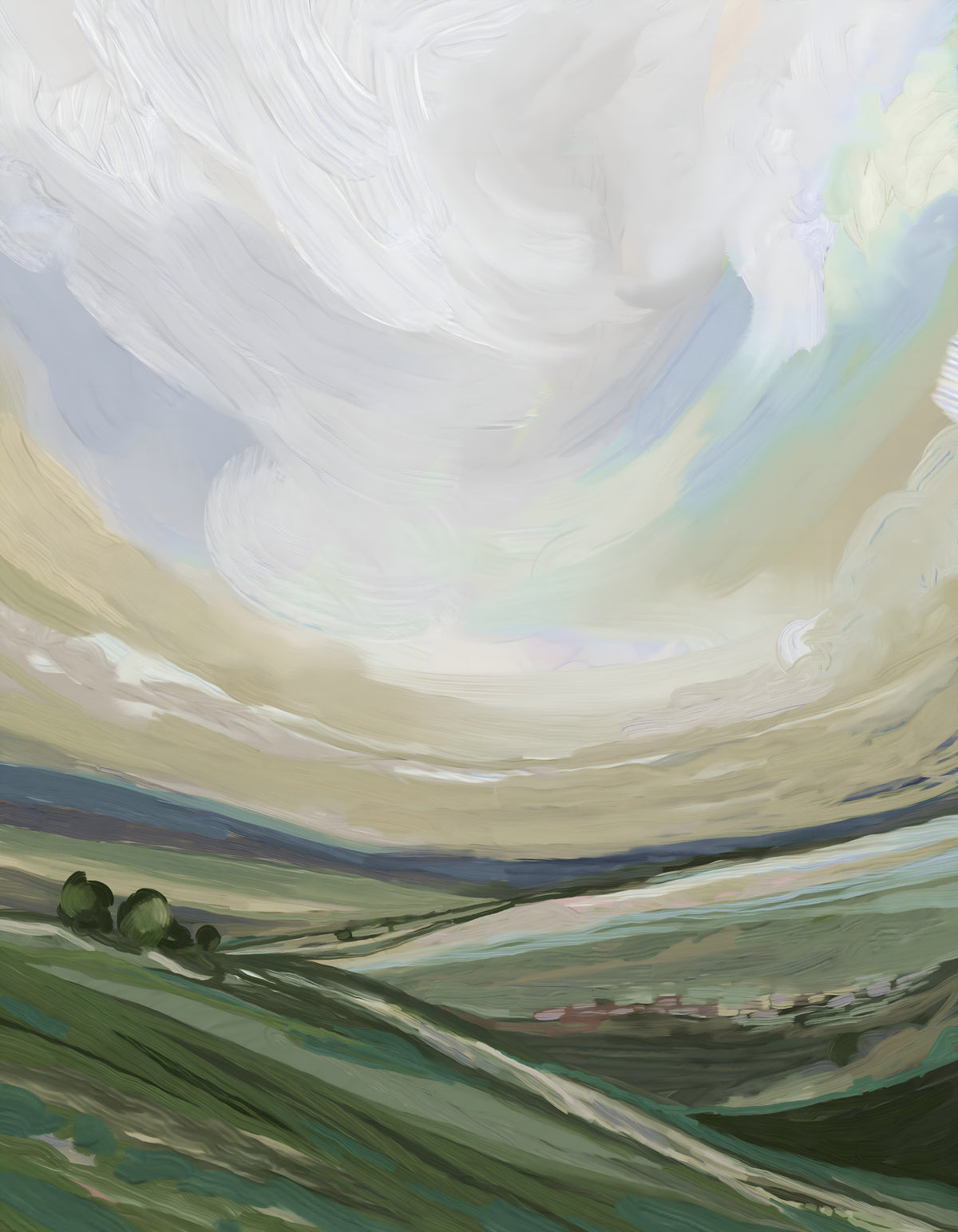 Yorkshire Landscape Oils Wall Mural in your room — zoomed