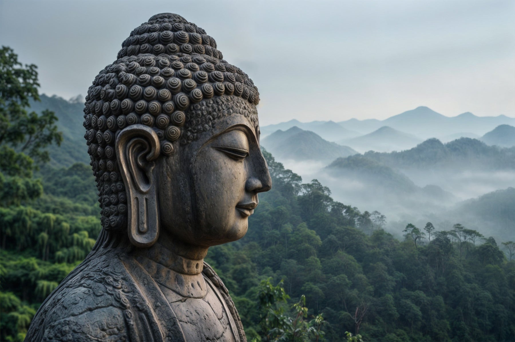 Zenith Buddha Vista Wall Mural in your room — zoomed