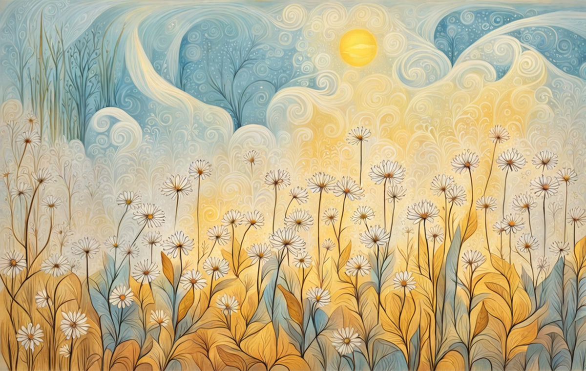 Daisy Daydreams Wall Mural in your room — zoomed