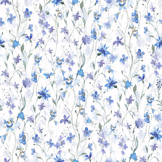 Azure Bloom Garden Wallpaper⁠