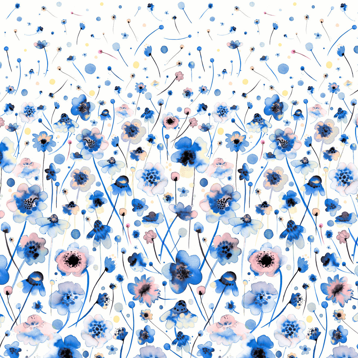 Bluebell Blush Wall Mural in your room