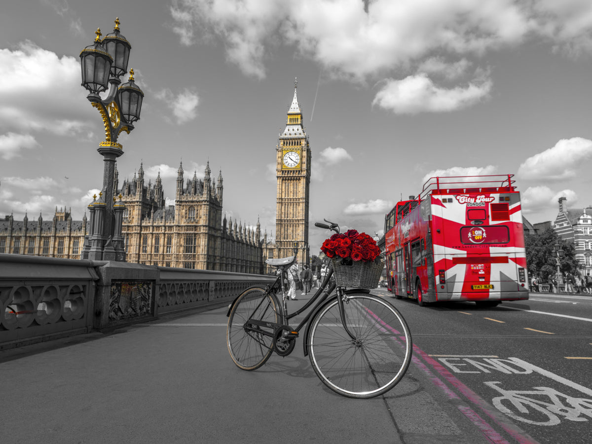 London Ride Wall Mural in your room — zoomed