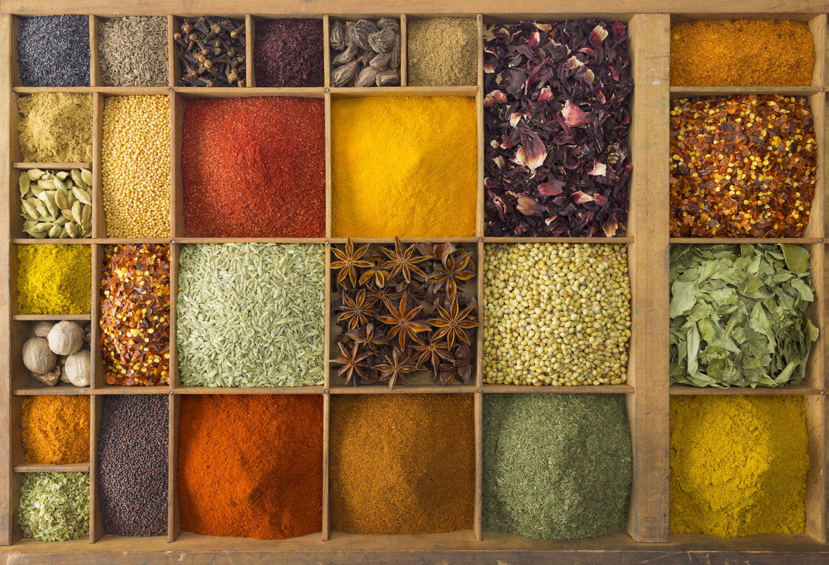 Exotic Spice Collection Wall Mural in your room — zoomed