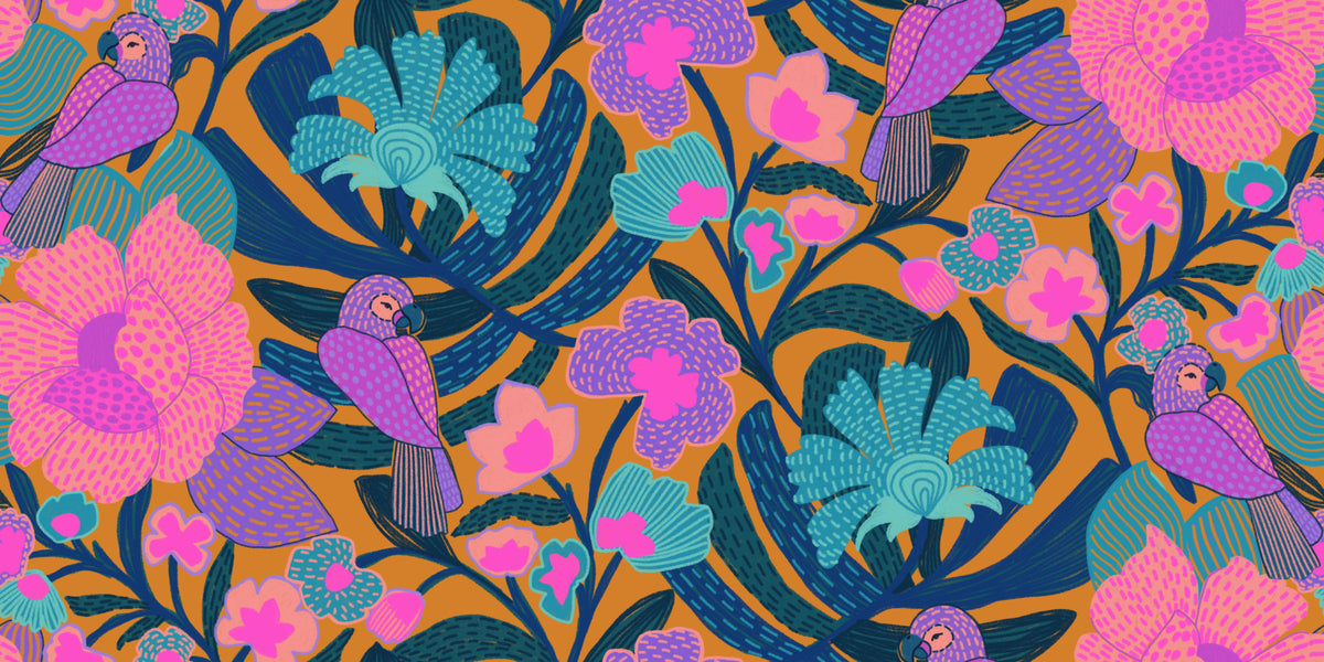 Exotic Bloom Wallpaper⁠ in your room